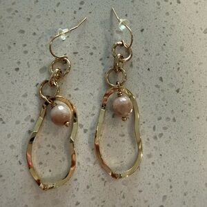 Handmade Gold Dangle Earrings